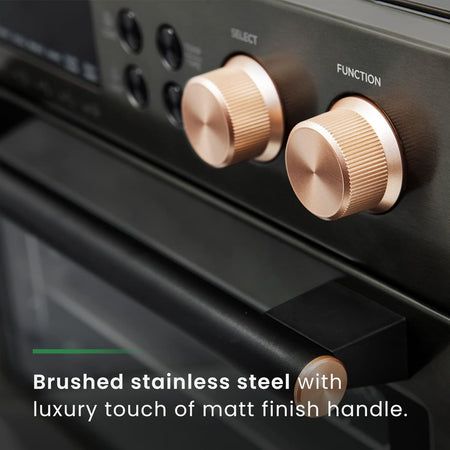 26.3 QT/25 L Extra-Large Smart Air Fryer Toaster Oven, 10-In-1 Convection Countertop Oven Combination, Black Matte Stainless Steel