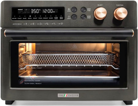 26.3 QT/25 L Extra-Large Smart Air Fryer Toaster Oven, 10-In-1 Convection Countertop Oven Combination, Black Matte Stainless Steel